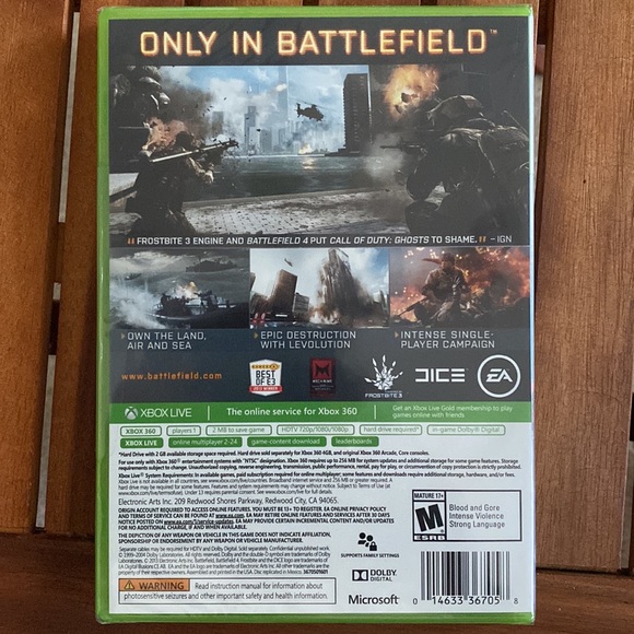 BATTLEFIELD 4 NWT EA BRAND - Picture 3 of 4